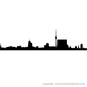 Berlin Germany Skyline Decals Wall Decor Berlin Skyline Berlin Cityscape